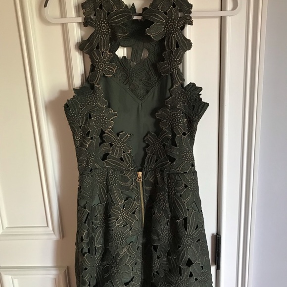 Green and Gold Floral Free People Dress - Picture 4 of 5